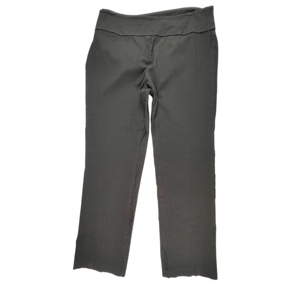 Alyx Pants 2X Black Short Stretch Straight Leg Knit Pull On Easy Wear Slacks - Picture 7 of 10